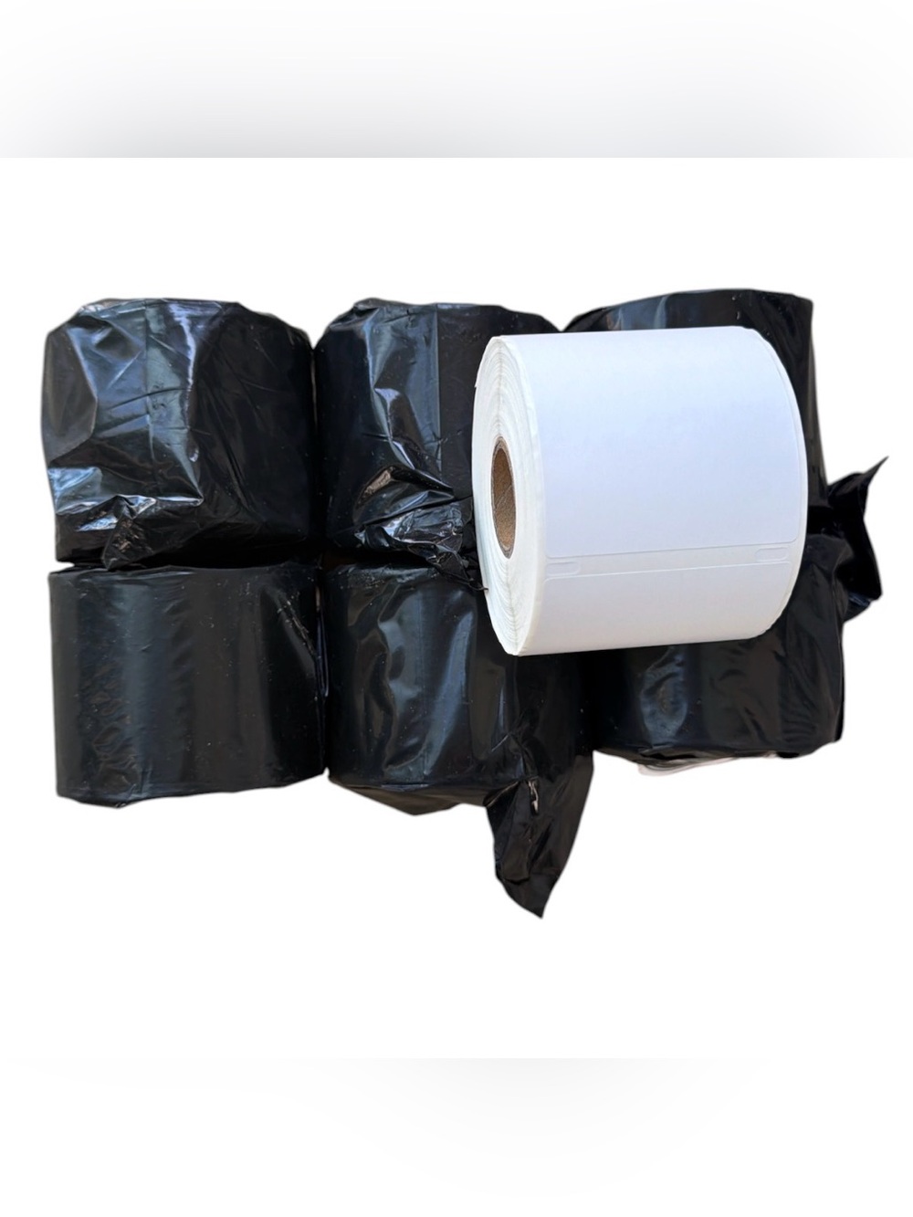 4X2.5 Thermal Shipping Label Rolls - White Labels (Pack) 7 Rolls